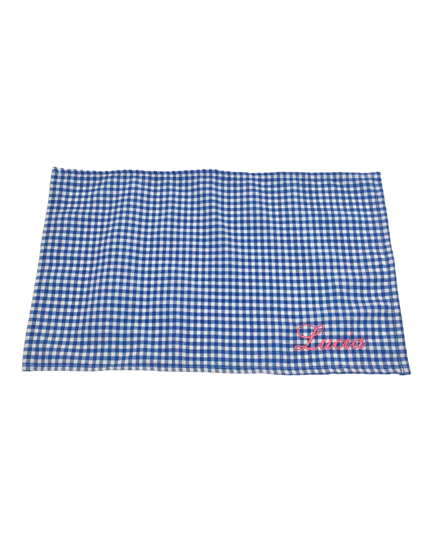 TOVAGLIETTA COLAZIONE QUADRETTI RICAMO PERSONALIZZATO
