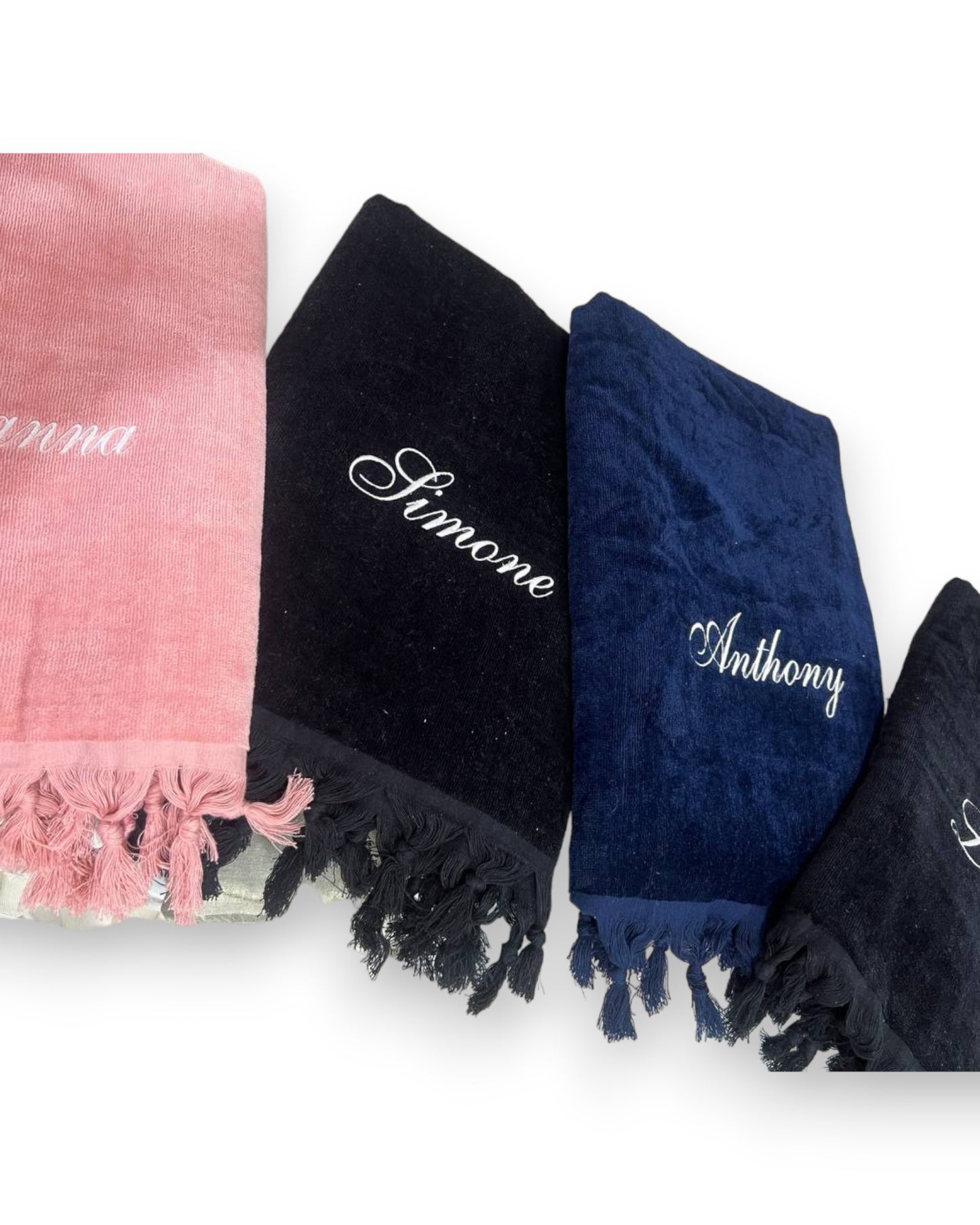 TELO MARE SPUGNA 100% COTONE RICAMO PERSONALIZZATO