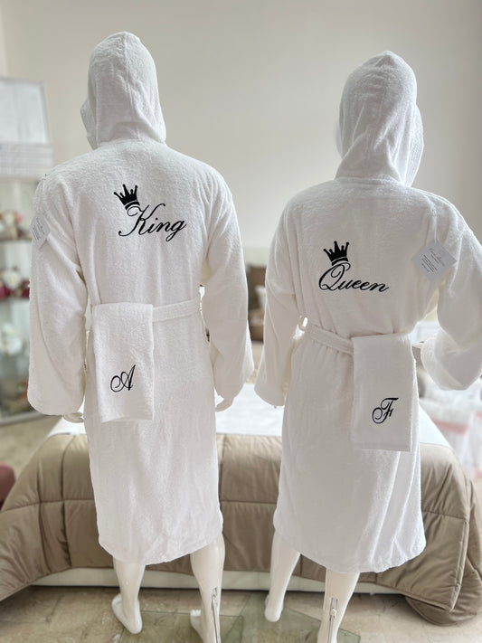 ACCAPPATOIO BIANCO KING/QUEEN RICAMATO