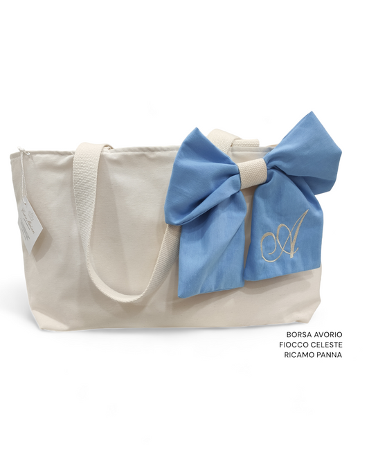 BORSA MARE FLAKE RICAMO PERSONALIZZATO