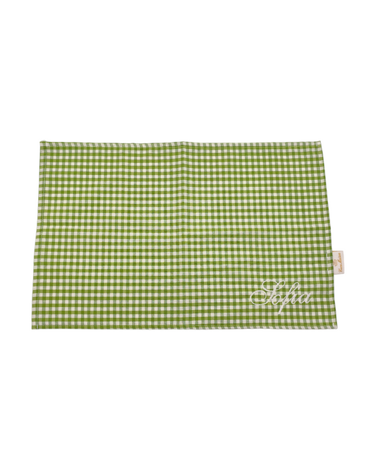 TOVAGLIETTA COLAZIONE QUADRETTI RICAMO PERSONALIZZATO