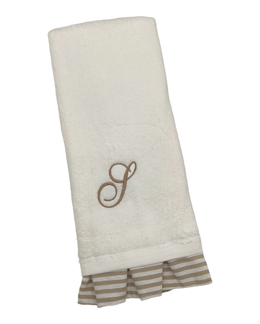 ASCIUGHINO BALZA A RIGHE RICAMO PERSONALIZZATO