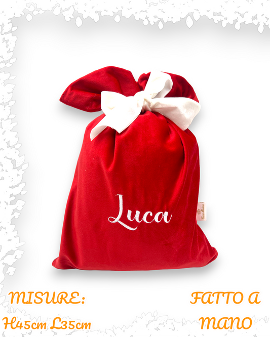 SACCO EPIFANIA IN VELLUTO RICAMO PERSONALIZZATO